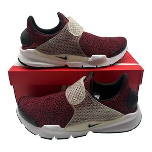 Nike Sock Dart‎ QS Running Shoes Men's Size 9 Red/Black/White Sneaker 942198-600
